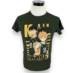 Haikyuu Volleyball T-Shirt Men's Small Manga Anime Crew Neck Short Sleeve Green